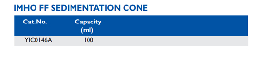 Size chart – Graduated Imhoff Sedimentation Cone
