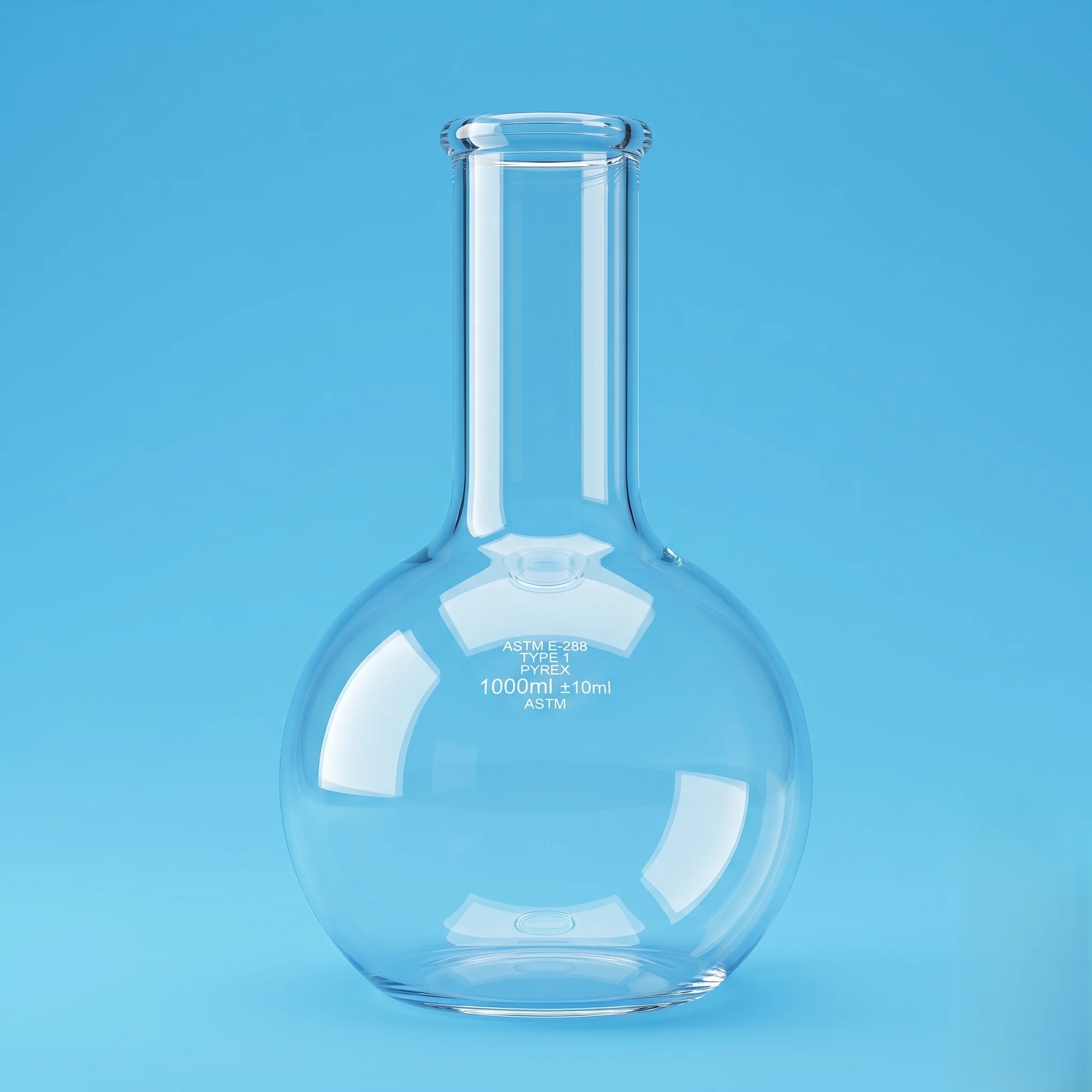 Flasks - Boiling Flat Bottom With Long Neck, Astm